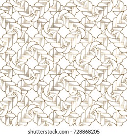 Abstract tangled knots motifs vector seamless pattern