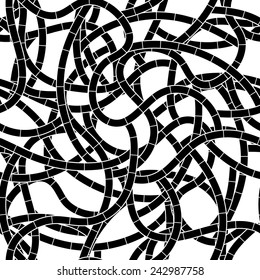 Abstract tangled seamless pattern.