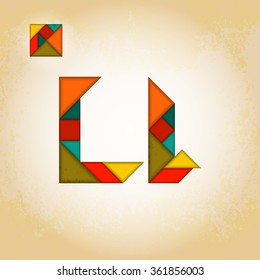 Abstract Tangram Alphabet