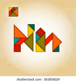 Abstract Tangram Alphabet
