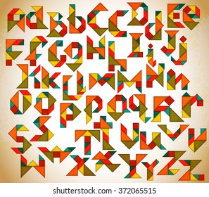 Abstract Tangram Alphabet