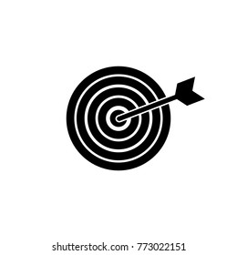 Abstract target flat design icon illustration 