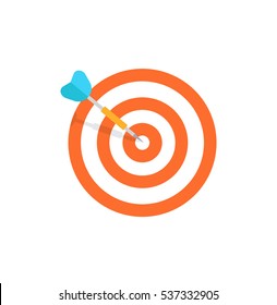 Abstract target icon. Flat design vector illustration.