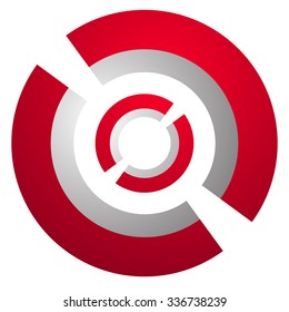 Abstract target mark, reticle, cross hair vector