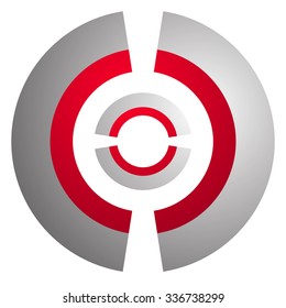 Abstract target mark, reticle, cross hair vector