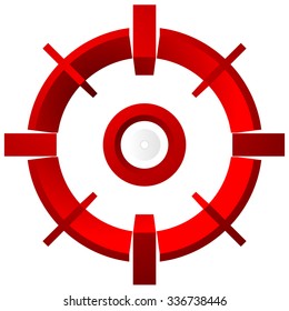 Abstract target mark, reticle, cross hair vector