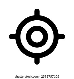 abstract Target Shape line icon 