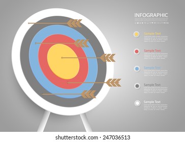 Abstract Target Template. Can be used for workflow layout, banner, diagram, web design, infographic Vector Eps10