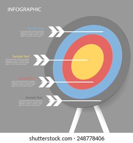 Abstract Target Template. Can be used for workflow layout, banner, diagram, web design, infographic Vector Eps10