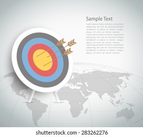 Abstract Target Template. Can be used for workflow layout, banner, diagram, web design, infographic Vector Eps10