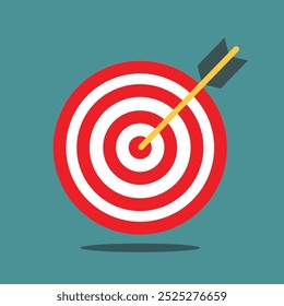 Abstract target vector illustrations referring to the Business Goal or Target Focus Symbol