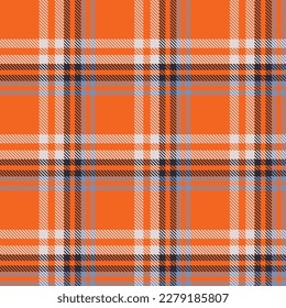 abstract tartan pattern seamless textile is made with alternating bands of coloured pre dyed threads woven as both warp and weft at right angles to each other.