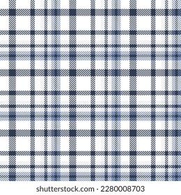 abstract tartan pattern seamless textile is made with alternating bands of coloured pre dyed threads woven as both warp and weft at right angles to each other.