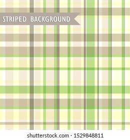 Abstract Tartan plaid. Striped pattern with vertical and horisontal lines.  Scottish pattern in grey, white and green cage. Scottish cage.