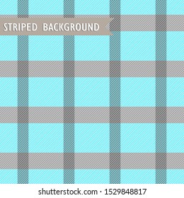 Abstract Tartan plaid. Striped pattern with vertical and horisontal lines.  Scottish pattern in grey, white and blue cage. Scottish cage.