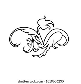 ABSTRACT TATOO WITH ELEGANT BLACK AND WHITE FLORAL DESIGN