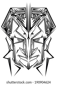 Abstract tattoo face