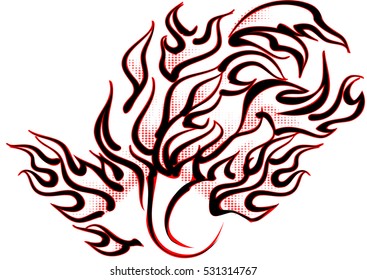 abstract tattoo flames