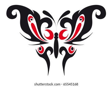 abstract tattoo - a magic butterfly