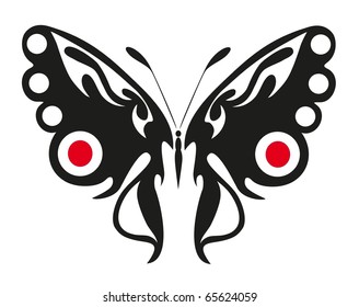 abstract tattoo - a magic butterfly