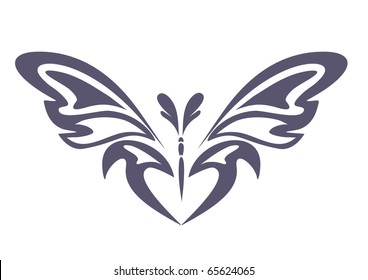 abstract tattoo - a magic butterfly