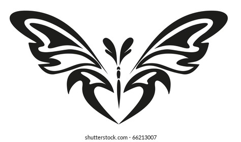 abstract tattoo - a magic butterfly