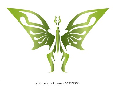 abstract tattoo - a magic butterfly
