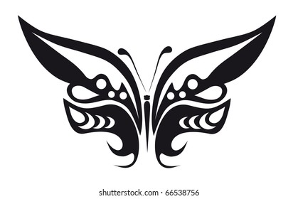 abstract tattoo - a magic butterfly