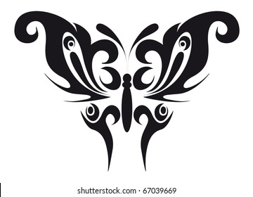 abstract tattoo - a magic butterfly