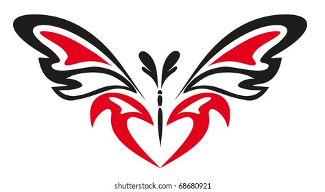 abstract tattoo - a magic butterfly