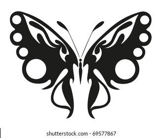 abstract tattoo - a magic butterfly