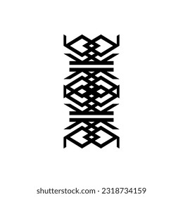 Abstract Tattoo Pattern design black and white colour
