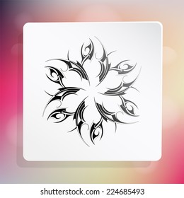 Abstract tattoo pattern with kaleidoscopic effect. EPS-10