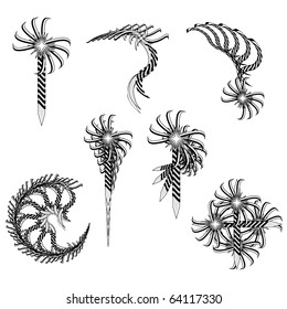 Abstract tattoo shapes