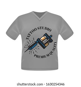 Abstract tattoo studio tshist design template