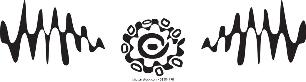 abstract tattoo sun