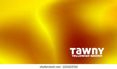 Abstract tawny background with transition of color from yellowish brown to golden yellow. Blurred vector graphic pattern