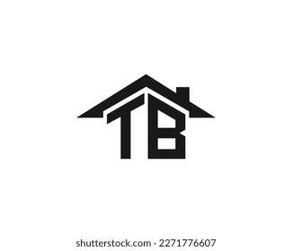 Abstract TB Letter Creative Home Shape Logo Design. Unique Real Estate, Property, Construction Business identity Vector Icon. 