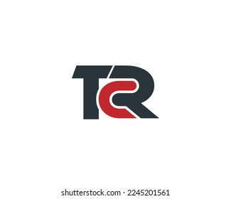 Resumen TCR, carta TRC Diseño de logotipo creativo. Icono de alfabeto vectorial único y profesional.