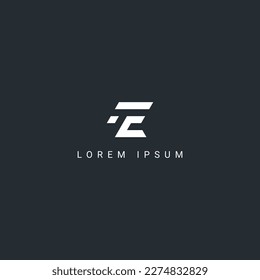 Abstract TE ET letter simple style business logo design vector template.