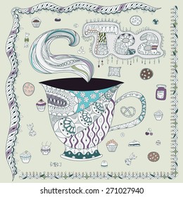 Abstract tea cup.
