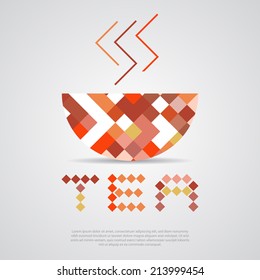 Abstract Tea cup design.