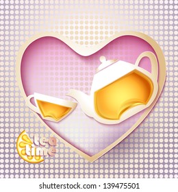 Abstract tea time card