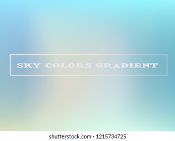 Abstract teal background. Blurred azure blue and pastel sky colors backdrop. Vector illustration for your graphic design, banner, summer or aqua poster. Mesh vector template