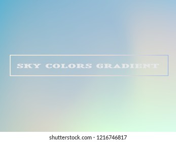 Abstract teal background. Blurred azure and pastel pink sky colors backdrop. Vector illustration for your graphic design, banner, summer or aqua poster. Mesh vector template