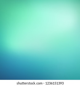 Abstract teal background. Blurred blue and green backdrop. Smooth banner template. Easy editable soft colored vector illustration. Mesh gradient