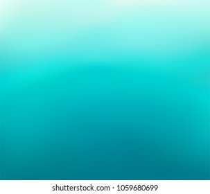 Abstract teal background. Blurred gradient turquoise backdrop. Vector illustration for your graphic design, banner, water or aqua poster