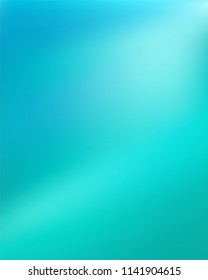 Abstract Teal background. Blurred gradient blue green turquoise backdrop. Vector illustration for your graphic design, sea banner, water or aqua poster