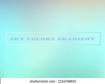 Abstract teal background. Blurred turquoise water or sky colors backdrop. Vector illustration for your graphic design, banner, summer or aqua poster. Mesh vector template