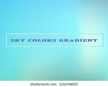Abstract teal background. Blurred turquoise water or sky colors backdrop. Vector illustration for your graphic design, banner, summer or aqua poster. Mesh vector template